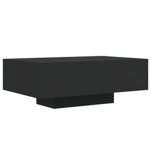 Tavolino da Soggiorno con Luci LED Nero 85x55x31 cm 836610