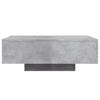 vidaXL Tavolino da Soggiorno con Luci LED Grigio Cemento 85x55x31 cm