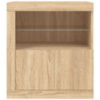 Credenza con Luci -Buffet-Armadio da cucina Rovere Sonoma 60,5x37x67 cm