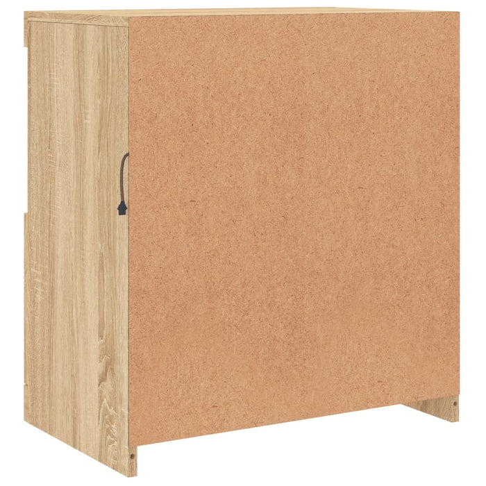 Credenza con Luci LED Rovere Sonoma 60,5x37x67 cm 836618