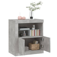 Credenza con Luci LED Grigio Cemento 60,5x37x67 cm 836619