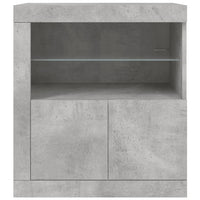 Credenza con Luci LED Grigio Cemento 60,5x37x67 cm 836619