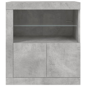Credenza con Luci LED Grigio Cemento 60,5x37x67 cm 836619