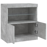 Credenza con Luci LED Grigio Cemento 60,5x37x67 cm 836619