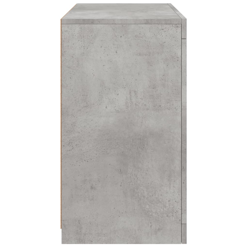 Credenza con Luci LED Grigio Cemento 60,5x37x67 cm 836619