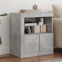 Credenza con Luci LED Grigio Cemento 60,5x37x67 cm 836619