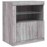 Credenza con Luci LED Grigio Sonoma 60,5x37x67 cm 836621