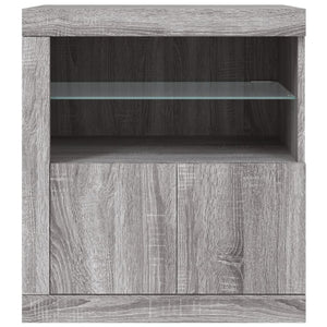 Credenza con Luci LED Grigio Sonoma 60,5x37x67 cm 836621