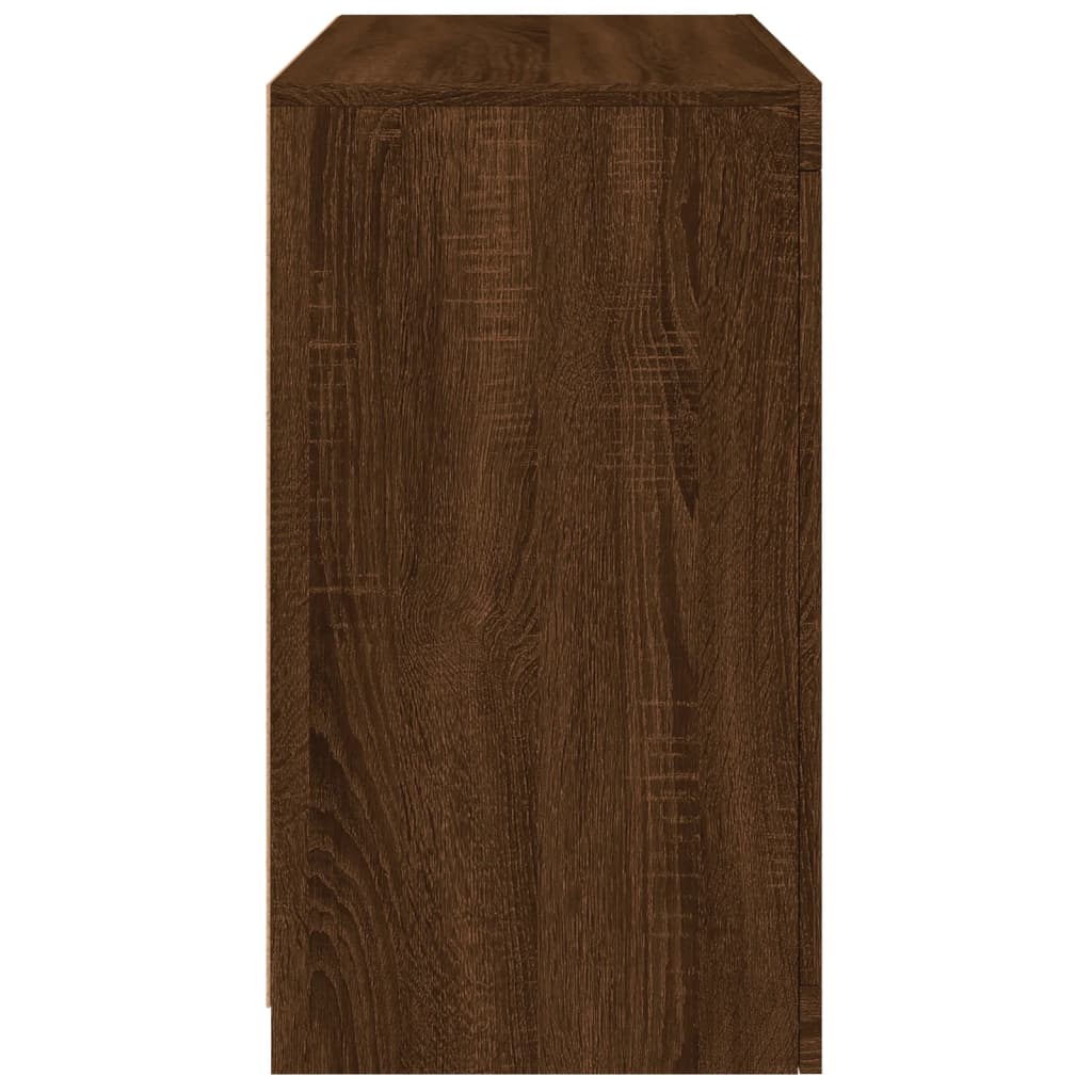 Credenza con Luci LED Rovere Marrone 60,5x37x67 cm 836622