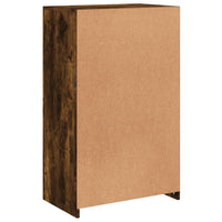 Armadietto con Luci LED Rovere Fumo in Legno Multistrato 836627