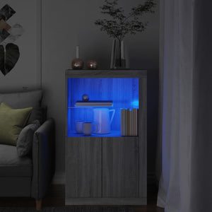 Armadietto con Luci LED Grigio Sonoma in Legno Multistratocod mxl 132636