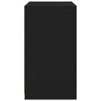 Armadietti con Luci LED 2pz Neri in Legno Multistrato 836633