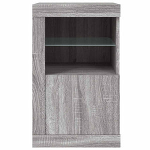 Armadietto con Luci LED Grigio Sonoma in Legno Multistrato 836640