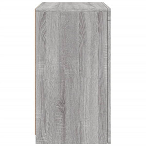 Armadietti con Luci LED 2pz Grigio Sonoma in Legno Multistrato