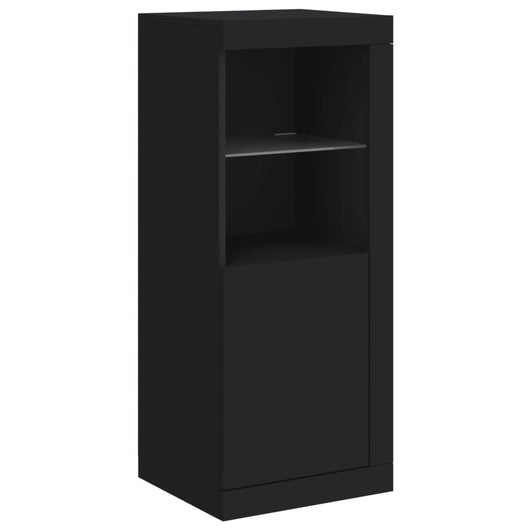 Credenza con Luci -Buffet-Armadio da cucina Nera 41x37x100 cm 903551