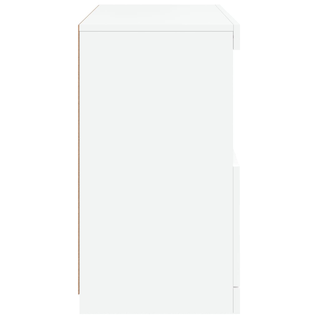 Credenza cassettiera cassettiera mobile contenitore organizer cucina soggiorno soggiorno con luci a LED 60 x 37 x 67 cm bianco 02_0029857