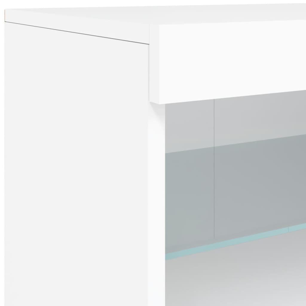 Credenza cassettiera cassettiera mobile contenitore organizer cucina soggiorno soggiorno con luci a LED 60 x 37 x 67 cm bianco 02_0029857