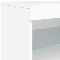 Credenza cassettiera cassettiera mobile contenitore organizer cucina soggiorno soggiorno con luci a LED 60 x 37 x 67 cm bianco 02_0029857