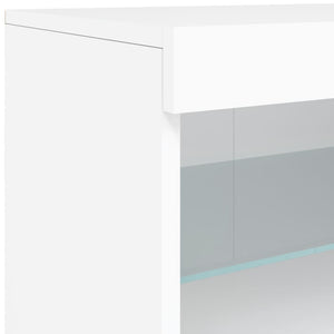 Credenza cassettiera cassettiera mobile contenitore organizer cucina soggiorno soggiorno con luci a LED 60 x 37 x 67 cm bianco 02_0029857