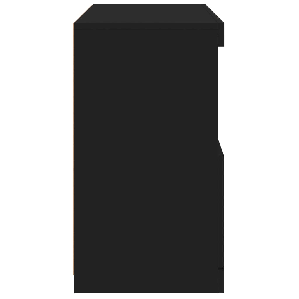 Credenza con Luci LED Nera 60x37x67 cm 836652