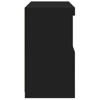 Credenza con Luci LED Nera 60x37x67 cm 836652