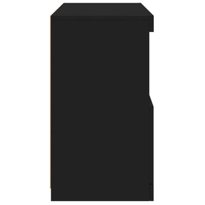 Credenza con Luci LED Nera 60x37x67 cm 836652