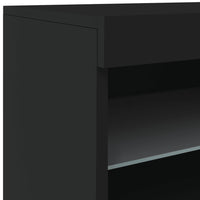 Credenza con Luci LED Nera 60x37x67 cm 836652