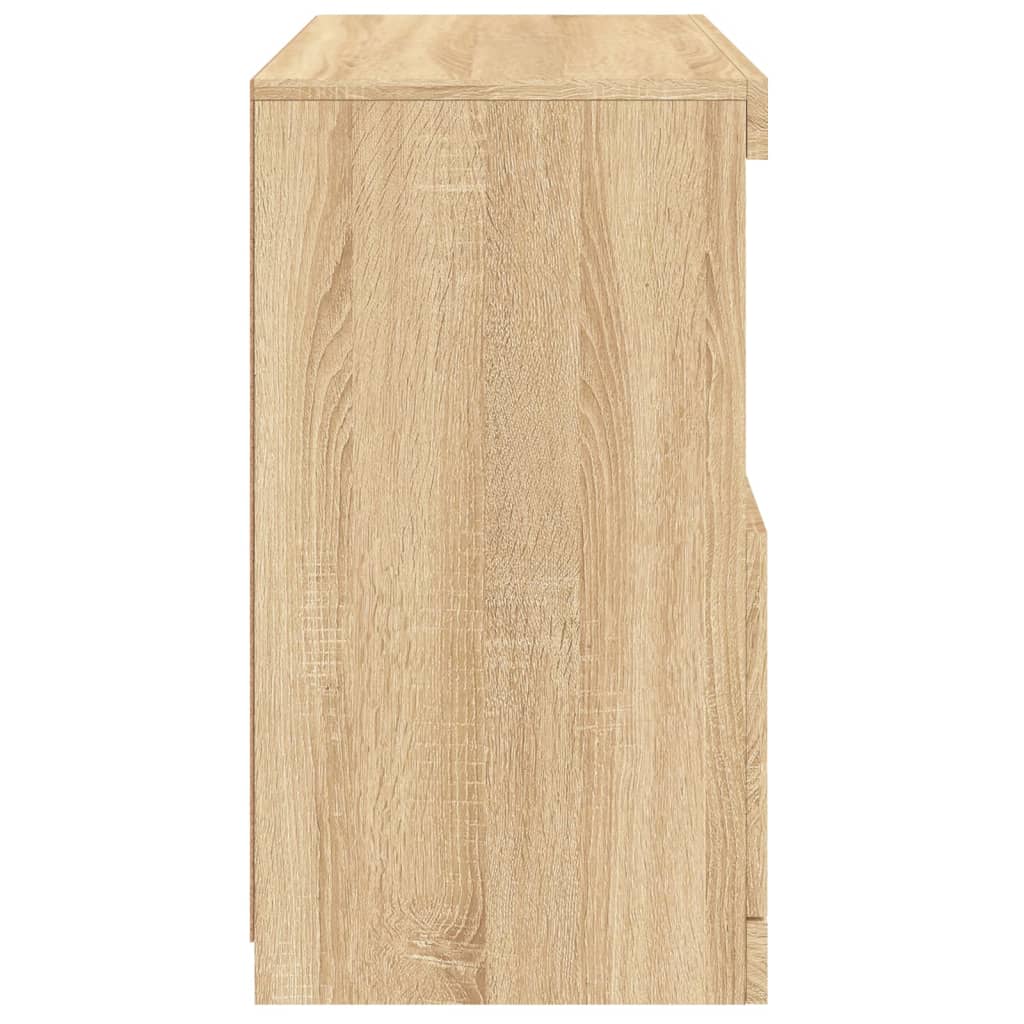 Credenza con Luci LED Rovere Sonoma 60x37x67 cm 836653