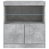 Credenza con Luci LED Grigio Cemento 60x37x67 cm 836654