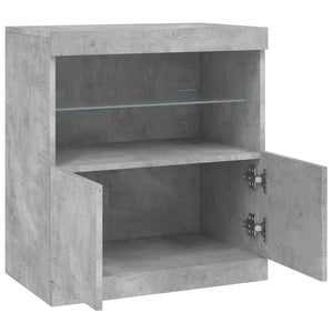 Credenza con Luci LED Grigio Cemento 60x37x67 cm 836654