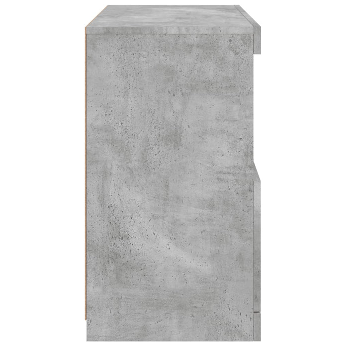 Credenza con Luci LED Grigio Cemento 60x37x67 cm 836654