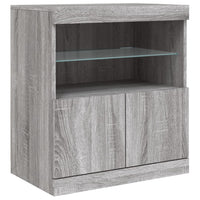 Credenza con Luci LED Grigio Sonoma 60x37x67 cm 836656