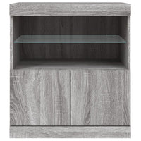 Credenza con Luci LED Grigio Sonoma 60x37x67 cm 836656