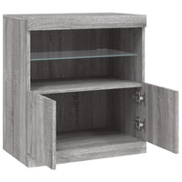 Credenza con Luci LED Grigio Sonoma 60x37x67 cm 836656