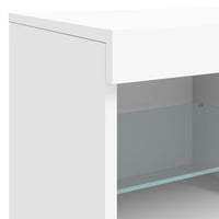 Credenza con Luci LED Bianca 81x37x67 cm 836658