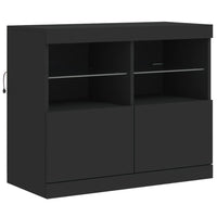 Credenza con Luci LED Nera 81x37x67 cmcod mxl 86292