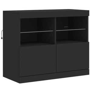 Credenza con Luci LED Nera 81x37x67 cmcod mxl 86292