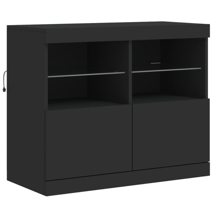 Credenza con Luci LED Nera 81x37x67 cmcod mxl 86292
