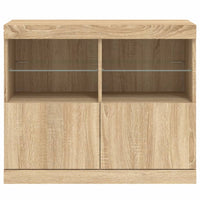 Credenza con Luci LED Rovere Sonoma 81x37x67 cm 836660