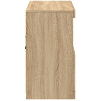 Credenza con Luci LED Rovere Sonoma 81x37x67 cm