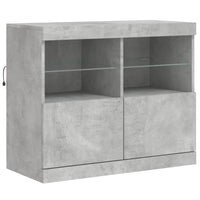Credenza con Luci LED Grigio Cemento 81x37x67 cm 836661