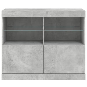 Credenza con Luci LED Grigio Cemento 81x37x67 cm 836661