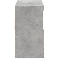 Credenza con Luci LED Grigio Cemento 81x37x67 cm 836661