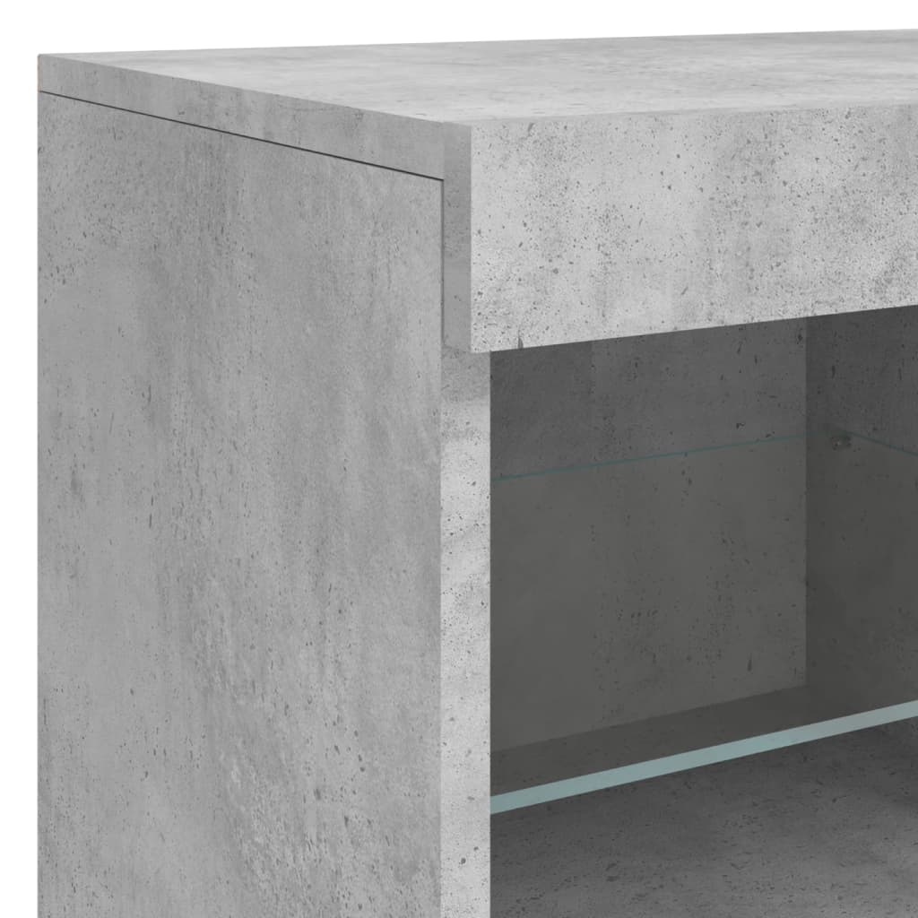 Credenza con Luci LED Grigio Cemento 81x37x67 cm 836661