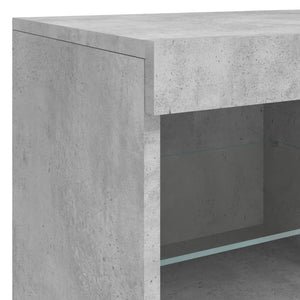 Credenza con Luci LED Grigio Cemento 81x37x67 cm 836661