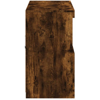 Credenza con Luci LED Rovere Fumo 81x37x67 cm 836662