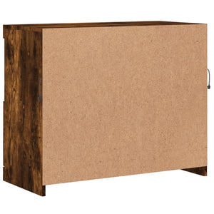 Credenza con Luci LED Rovere Fumo 81x37x67 cm 836662