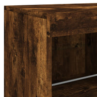 Credenza con Luci LED Rovere Fumo 81x37x67 cm 836662