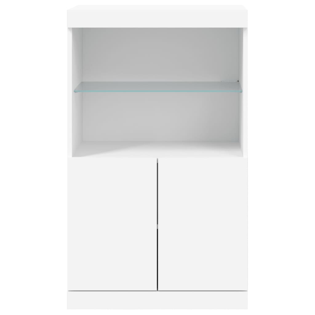 Credenza con Luci LED Bianca 60,5x37x100 cm 836665