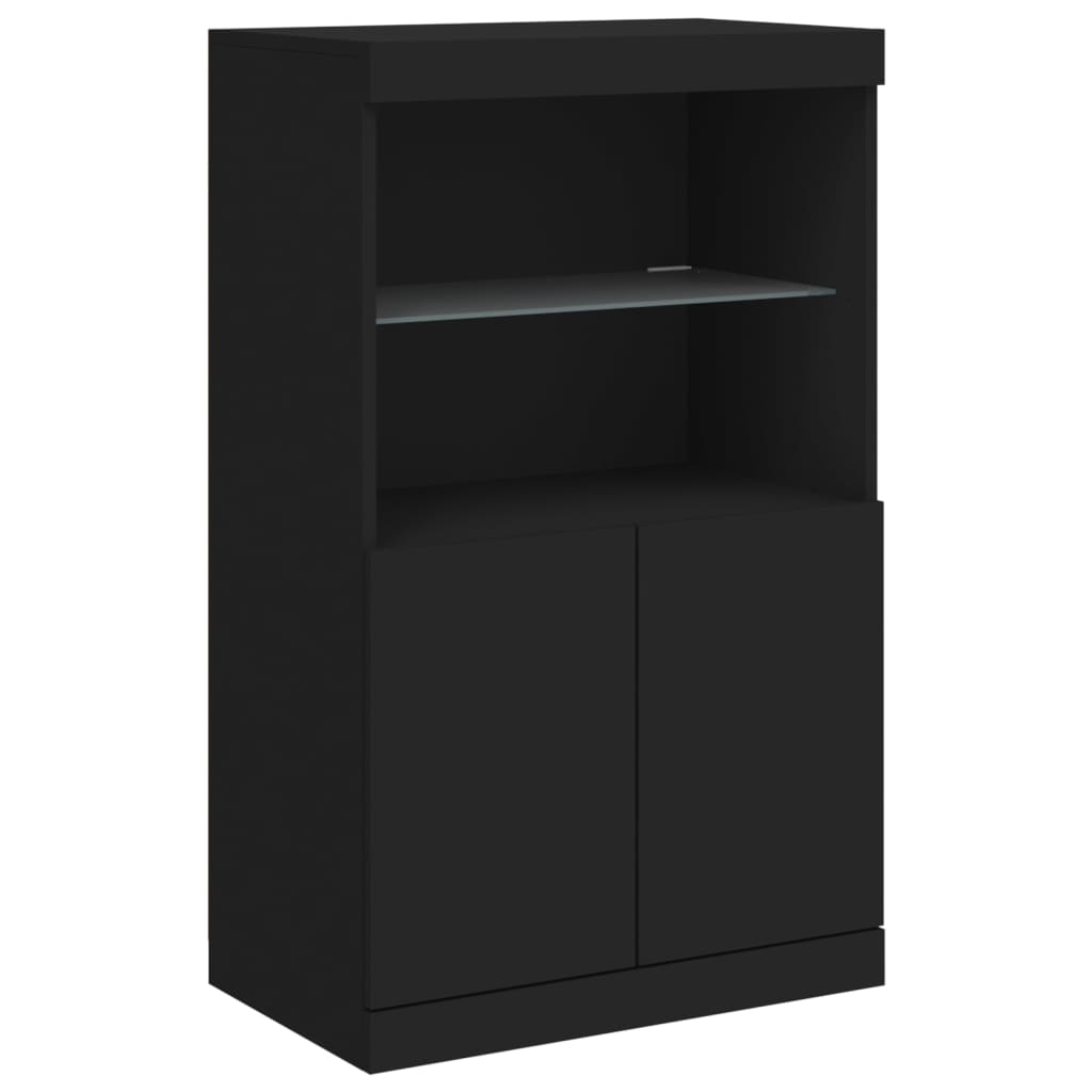 Credenza con Luci LED Nera 60,5x37x100 cmcod mxl 110267